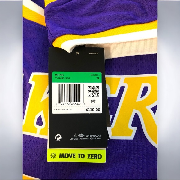 Nike NBA Los Angeles Lakers Lebron James Swingman Jersey, Purple - Men’s Size XL - Picture 5 of 10